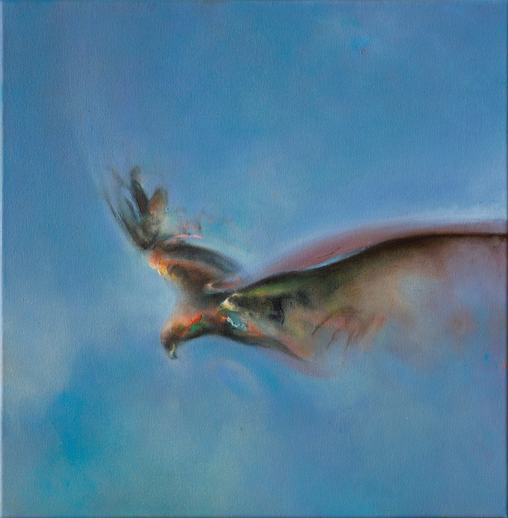 Frank Hoffmann, »romantische ironie 3_1« / Öl auf Leinwand / 47 x 48 cm / 2018/19