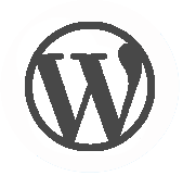 Icon Wordpress-Blog weiß